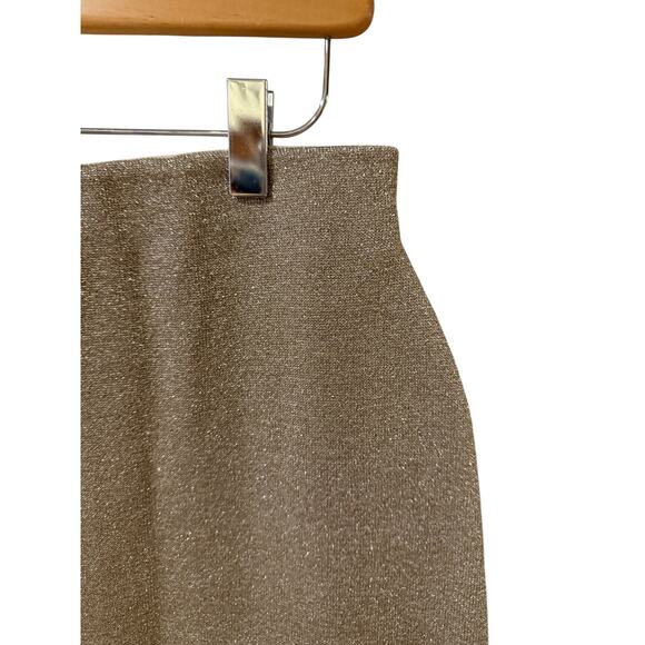 J Crew Metallic Gold Lurex Pencil Skirt M - Picture 4 of 8